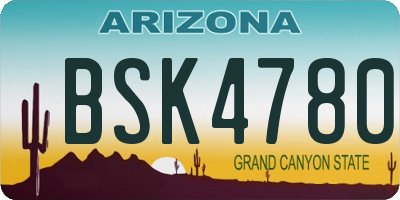 AZ license plate BSK4780