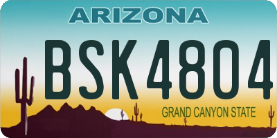 AZ license plate BSK4804