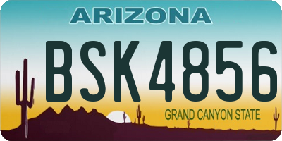 AZ license plate BSK4856