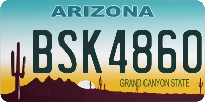 AZ license plate BSK4860