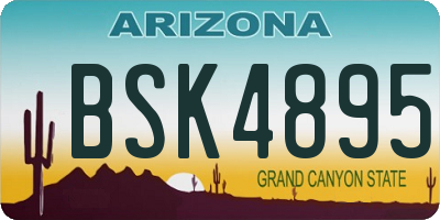 AZ license plate BSK4895