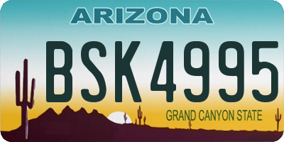AZ license plate BSK4995