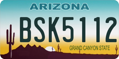 AZ license plate BSK5112