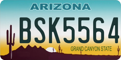AZ license plate BSK5564