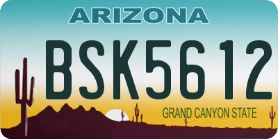 AZ license plate BSK5612