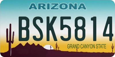 AZ license plate BSK5814