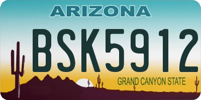 AZ license plate BSK5912