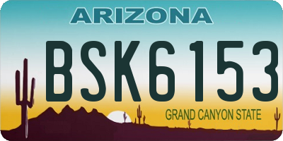 AZ license plate BSK6153