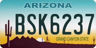 AZ license plate BSK6237