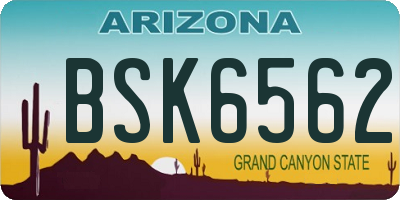 AZ license plate BSK6562
