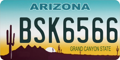AZ license plate BSK6566