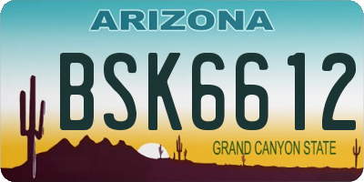 AZ license plate BSK6612