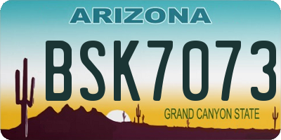 AZ license plate BSK7073