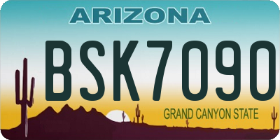 AZ license plate BSK7090