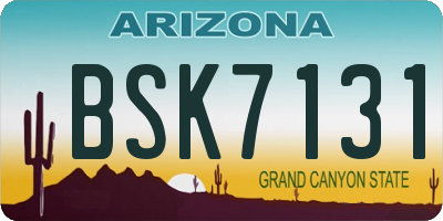 AZ license plate BSK7131