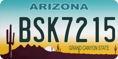 AZ license plate BSK7215