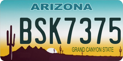 AZ license plate BSK7375