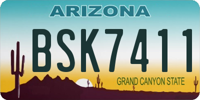 AZ license plate BSK7411
