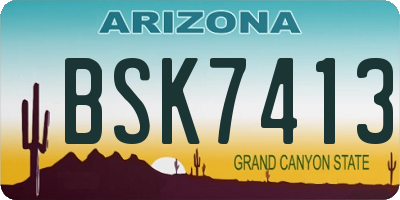 AZ license plate BSK7413