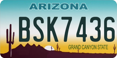 AZ license plate BSK7436