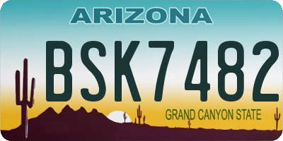 AZ license plate BSK7482