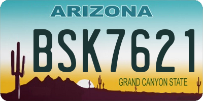 AZ license plate BSK7621