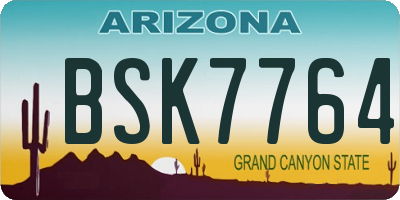 AZ license plate BSK7764