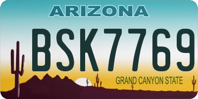 AZ license plate BSK7769