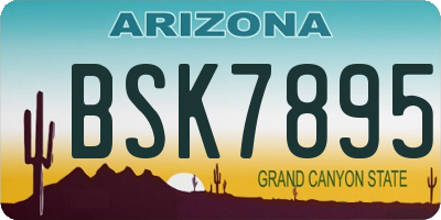 AZ license plate BSK7895