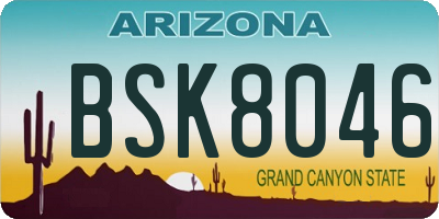 AZ license plate BSK8046