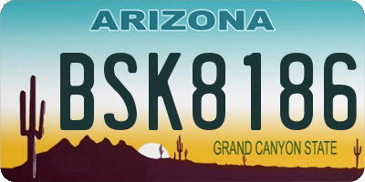 AZ license plate BSK8186