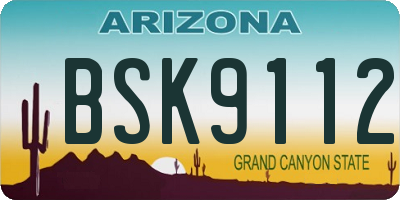 AZ license plate BSK9112