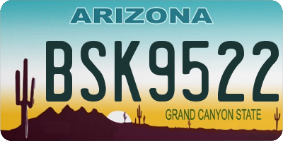 AZ license plate BSK9522