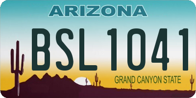 AZ license plate BSL1041