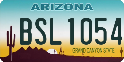 AZ license plate BSL1054
