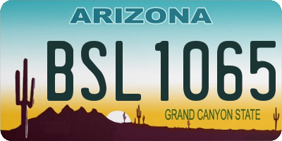 AZ license plate BSL1065