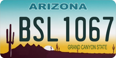 AZ license plate BSL1067