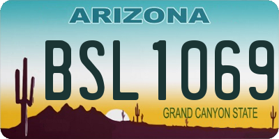AZ license plate BSL1069