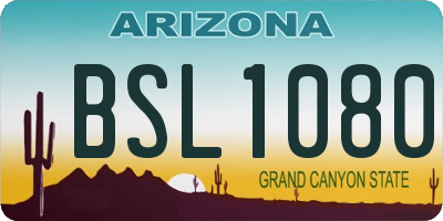 AZ license plate BSL1080