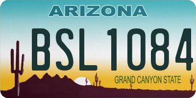 AZ license plate BSL1084