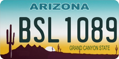 AZ license plate BSL1089