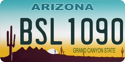 AZ license plate BSL1090