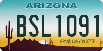 AZ license plate BSL1091