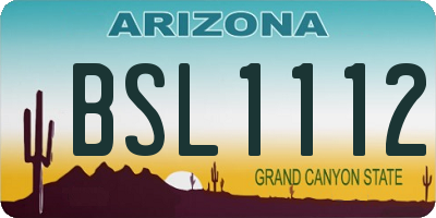 AZ license plate BSL1112