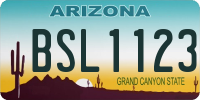AZ license plate BSL1123