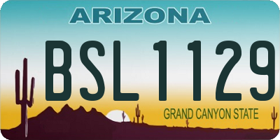 AZ license plate BSL1129