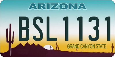 AZ license plate BSL1131