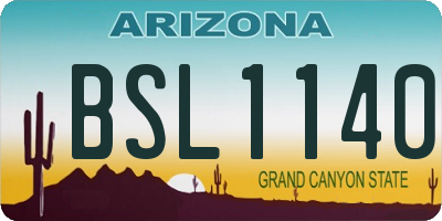 AZ license plate BSL1140