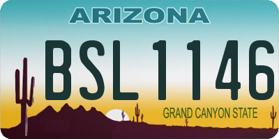 AZ license plate BSL1146