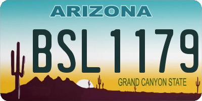 AZ license plate BSL1179